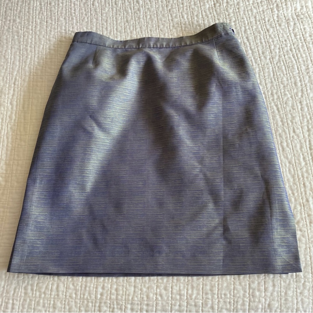 VTG Byblos lilac silk straight skirt w/slide slit